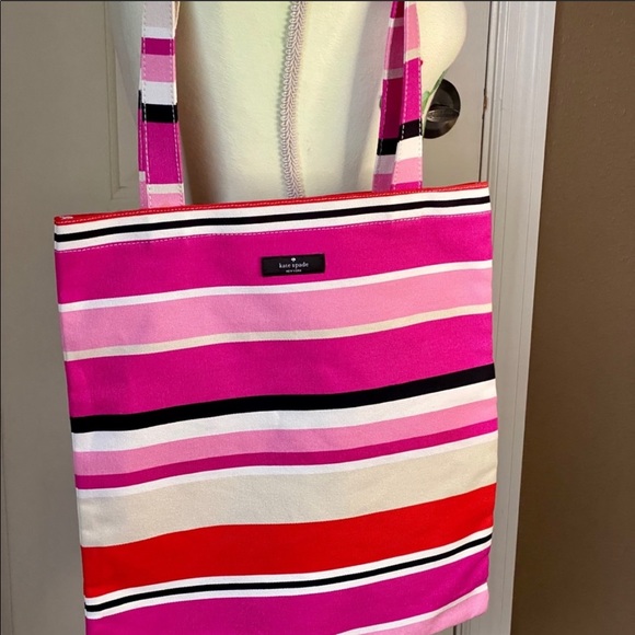 NWT Kate Spade ♠️ Multicolor Stripe Canvas Tote💗 - Picture 11 of 11